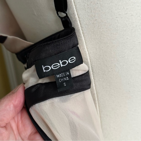 BEBE Y2K Draped Silk Maxi Dress Plunging V-Neckline Sleeveless Boho Chic Size S - Picture 12 of 16